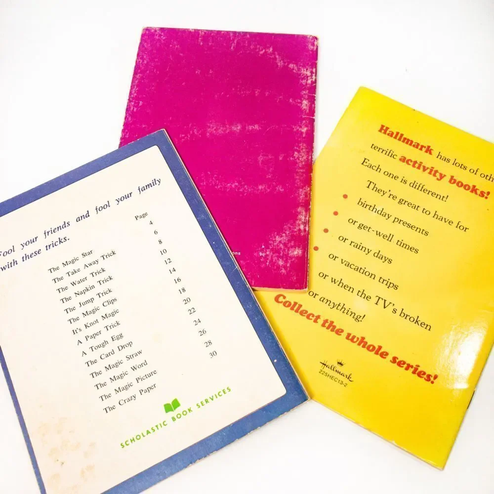 Puzzles, Games, & Magic: Bundle of 5 Vintage Kids’ Books